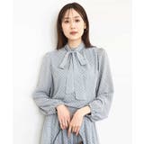 チェック柄ボウタイシフォンブラウス/洗える | MK MICHEL KLEIN | 詳細画像15