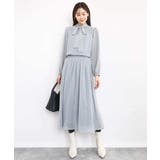 チェック柄ボウタイシフォンブラウス/洗える | MK MICHEL KLEIN | 詳細画像16