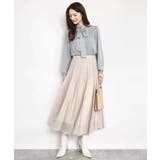 チェック柄ボウタイシフォンブラウス/洗える | MK MICHEL KLEIN | 詳細画像25