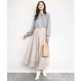 チェック柄ボウタイシフォンブラウス/洗える | MK MICHEL KLEIN | 詳細画像27