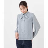 チェック柄ボウタイシフォンブラウス/洗える | MK MICHEL KLEIN | 詳細画像36