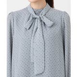 チェック柄ボウタイシフォンブラウス/洗える | MK MICHEL KLEIN | 詳細画像37