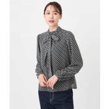 チェック柄ボウタイシフォンブラウス/洗える | MK MICHEL KLEIN | 詳細画像40