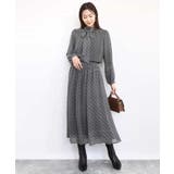 チェック柄ボウタイシフォンブラウス/洗える | MK MICHEL KLEIN | 詳細画像5