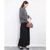 チェック柄ボウタイシフォンブラウス/洗える | MK MICHEL KLEIN | 詳細画像7