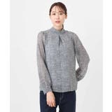 ツイード調チェックプリント シフォンブラウス/洗える | MK MICHEL KLEIN | 詳細画像16