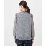 ツイード調チェックプリント シフォンブラウス/洗える | MK MICHEL KLEIN | 詳細画像18