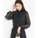 ツイード調チェックプリント シフォンブラウス/洗える | MK MICHEL KLEIN | 詳細画像2