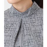 ツイード調チェックプリント シフォンブラウス/洗える | MK MICHEL KLEIN | 詳細画像20