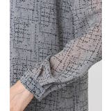 ツイード調チェックプリント シフォンブラウス/洗える | MK MICHEL KLEIN | 詳細画像21