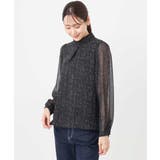 ツイード調チェックプリント シフォンブラウス/洗える | MK MICHEL KLEIN | 詳細画像24