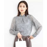 ツイード調チェックプリント シフォンブラウス/洗える | MK MICHEL KLEIN | 詳細画像9