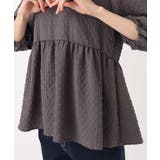 エンボス加工ペプラムブラウス/洗える | MK MICHEL KLEIN | 詳細画像19