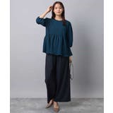 エンボス加工ペプラムブラウス/洗える | MK MICHEL KLEIN | 詳細画像5