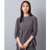 エンボス加工ペプラムブラウス/洗える | MK MICHEL KLEIN | 詳細画像6