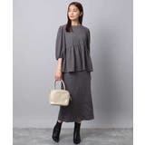 エンボス加工ペプラムブラウス/洗える | MK MICHEL KLEIN | 詳細画像9