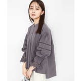 チャコール | コットンレースブラウス/洗える | MK MICHEL KLEIN