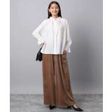 フリルネックディティールブラウス/洗える | MK MICHEL KLEIN | 詳細画像3