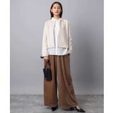 フリルネックディティールブラウス/洗える | MK MICHEL KLEIN | 詳細画像6