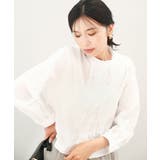 フロントフリルデザインブラウス/洗える | MK MICHEL KLEIN | 詳細画像1 