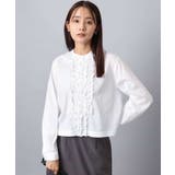 フロントフリルデザインブラウス/洗える | MK MICHEL KLEIN | 詳細画像2 