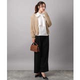 ボウタイ付きスタンドネックコットンブラウス/洗える | MK MICHEL KLEIN | 詳細画像18