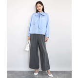 ボウタイ付きスタンドネックコットンブラウス/洗える | MK MICHEL KLEIN | 詳細画像21