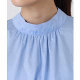 ボウタイ付きスタンドネックコットンブラウス/洗える | MK MICHEL KLEIN | 詳細画像34