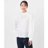 ボウタイ付きスタンドネックコットンブラウス/洗える | MK MICHEL KLEIN | 詳細画像42