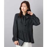 パウダーサテン ボウタイブラウス/洗える | MK MICHEL KLEIN | 詳細画像14