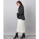 パウダーサテン ボウタイブラウス/洗える | MK MICHEL KLEIN | 詳細画像17