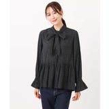 パウダーサテン ボウタイブラウス/洗える | MK MICHEL KLEIN | 詳細画像43