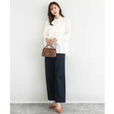 パウダーサテン ボウタイブラウス/洗える | MK MICHEL KLEIN | 詳細画像5