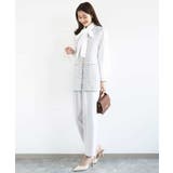 ボウ付きバンドカラーブラウス/洗える | MK MICHEL KLEIN | 詳細画像15 