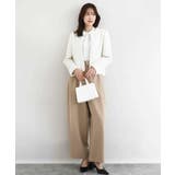 ボウ付きバンドカラーブラウス/洗える | MK MICHEL KLEIN | 詳細画像17 