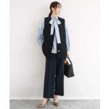 ボウ付きバンドカラーブラウス/洗える | MK MICHEL KLEIN | 詳細画像43 