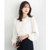 ラッフルフリルブラウス/洗える | MK MICHEL KLEIN | 詳細画像2 