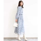 ボウタイ付き花柄シフォンブラウス/洗える | MK MICHEL KLEIN | 詳細画像12 