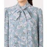 ボウタイ付き花柄シフォンブラウス/洗える | MK MICHEL KLEIN | 詳細画像18 