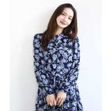 ボウタイ付き花柄シフォンブラウス/洗える | MK MICHEL KLEIN | 詳細画像2 