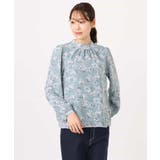 ボウタイ付き花柄シフォンブラウス/洗える | MK MICHEL KLEIN | 詳細画像20 