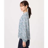 ボウタイ付き花柄シフォンブラウス/洗える | MK MICHEL KLEIN | 詳細画像21 