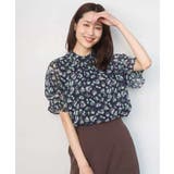 タックスリーブ花柄シフォンブラウス/洗える | MK MICHEL KLEIN | 詳細画像2