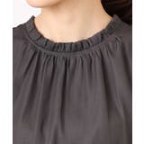 サテンフリルネックブラウス/接触冷感/UVカット/洗える | MK MICHEL KLEIN | 詳細画像18 