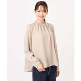サテンフリルネックブラウス/接触冷感/UVカット/洗える | MK MICHEL KLEIN | 詳細画像23 