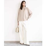 サテンフリルネックブラウス/接触冷感/UVカット/洗える | MK MICHEL KLEIN | 詳細画像7 