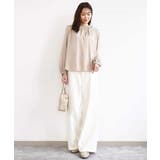 サテンフリルネックブラウス/接触冷感/UVカット/洗える | MK MICHEL KLEIN | 詳細画像8 