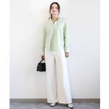 コットン混ベーシックシャツ（無地）/接触冷感/防シワ/洗える | MK MICHEL KLEIN | 詳細画像16 