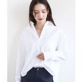 コットン混ベーシックシャツ（無地）/接触冷感/防シワ/洗える | MK MICHEL KLEIN | 詳細画像2 