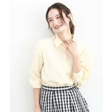 ライトイエロー | コットン混ベーシックシャツ（無地）/接触冷感/防シワ/洗える | MK MICHEL KLEIN